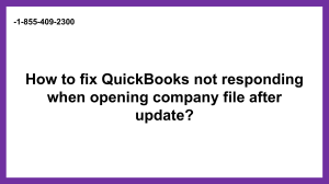 Learn How To Fix QuickBooks not responding when opening company file issue