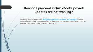 Easy solutions for QuickBooks Payroll Updates Not Working