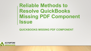 QuickBooks Pro 2023 is Missing a PDF Component: Instant Fixes 