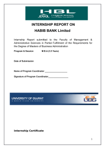 Habib Bank internship report