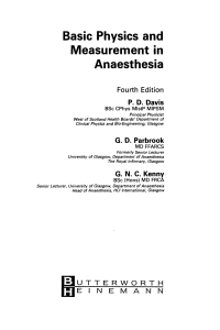 Davis, Parbrook, Kenny - Basic Physics and Measurement in Anaesthesia (1995)