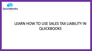 Use Sales Tax Liability in QuickBooks to Optimize Your Business Finances