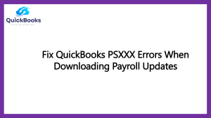 QuickBooks PSXXX Errors When Downloading Payroll Updates: Expert Tips to Fix