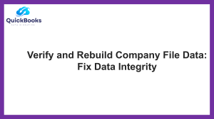 Verify and Rebuild Company File Data: Quick and Easy Fixes