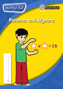 patterns and algebra b