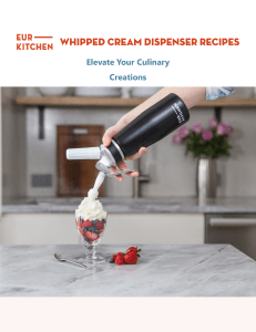 EurKitchen Whipped Cream Dispenser eBook