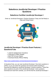 Latest Salesforce JavaScript Developer I Practice Questions - End Your Anxiety and Fortify Your Confidence