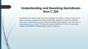 Best methods to deal with QuickBooks Error C 224