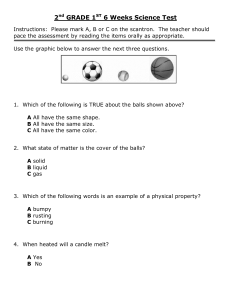 2nd GRADE 1ST 6 Weeks Science Test - updated