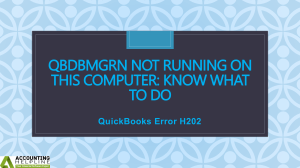 Quick solutions for fixing QuickBooks Error Code H202