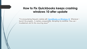 Learn how to stop QuickBooks Keeps Crashing Windows 10