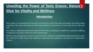 Tonic Greens Review