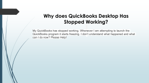 Quick solutions for QuickBooks Desktop Has Stopped Working Issue