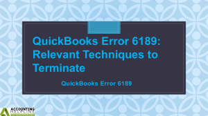 How to overcome from Error 6189 in QuickBooks