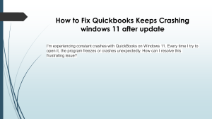 Learn how to stop QuickBooks Keeps Crashing