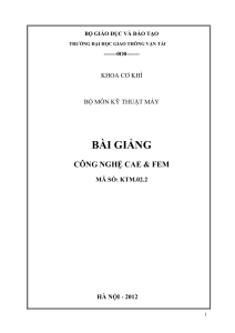 Bai giang CAE&FEM - Tr.Giang