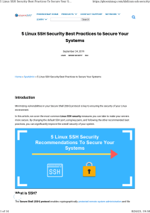 5 Linux SSH Security Best Practices To Secure Your Systems