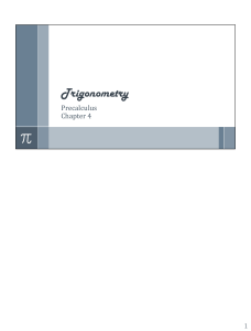 Precalculus 04 Trigonometry