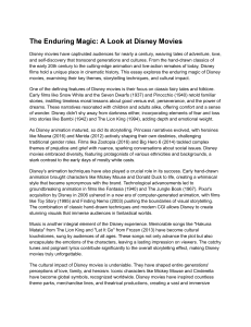The Enduring Magic: A Look at Disney Movies