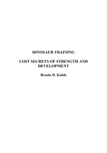 Brooks D Kubik - Dinosaur training  Lost secrets of strength and development