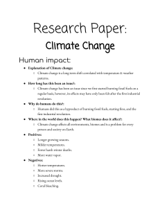 Human Impact Research Paper