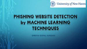 Phishing Website Detection by Machine Learning Techniques Presentation