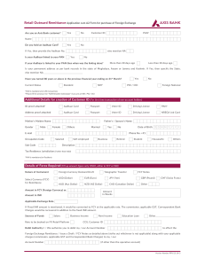 Axis Bank Remitance Form 