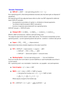 FINM3005 Formulas