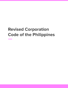 Revised Corporation Code of the Philippines