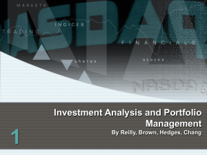 Chapter 1 - Investment Analysis and Portfolio Management