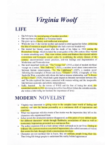 Virginia Woolf Life&Work, Mrs Dalloway 