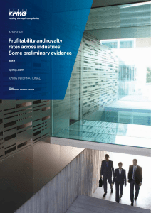 Profitability and royalty  rates across industries