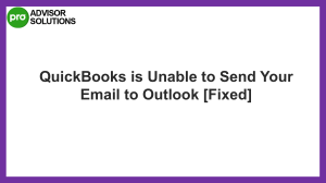 Learn How to Fix QuickBooks is unable to send your email to Outlook issue