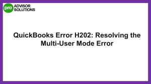 Easy steps to Fix QuickBooks Error Code H202