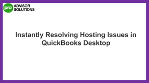 Easy steps to Hosting issues in QuickBooks Desktop
