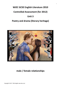 1. Romeo and Juliet - Plot, Character & Relationships