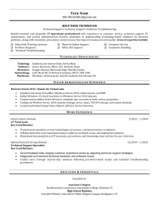 Template I.T Resume