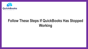 QuickBooks Has Stopped Working: Common Causes and Fixes