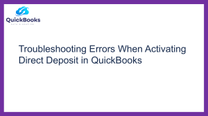 Errors When Activating Direct Deposit in QuickBooks: Quick and Easy Fixes