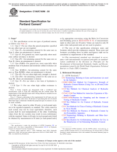 Portland Cement Standard Specification C150/C150M-20