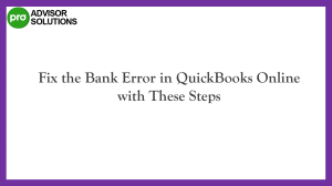 Learn how to fix the bank error in QuickBooks Online