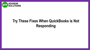 Learn how to solve when QuickBooks is not responding