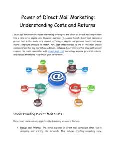 Power of Direct Mail Marketing  Understanding Costs and Returns