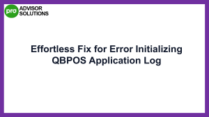Resolve issue when Error Initializing QBPOS Application Log