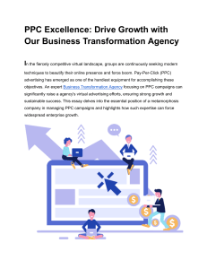 PPC Excellence: Drive Growth with  Our Business Transformation Agency