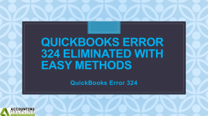 How to overcome from QuickBooks Desktop Error 324