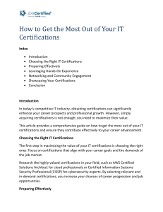 How to Get the Most Out of Your IT Certifications