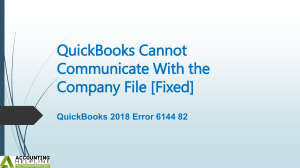 How to overcome from QuickBooks 2018 Error 6144 82 in no time