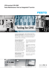 CPX terminal CPX FMT  Festo Maintenance Tool as integrated I