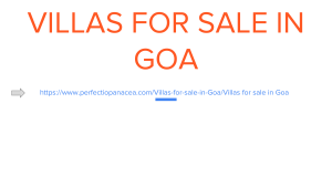 villas for sale in goa